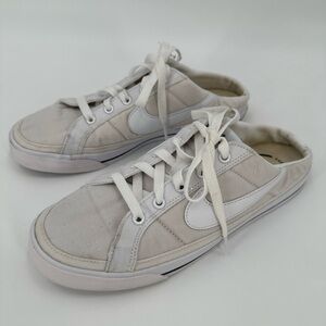 Nike Court Legacy Mule Slip On Shoes Sz 8 Womens White Sneakers DB3970-100